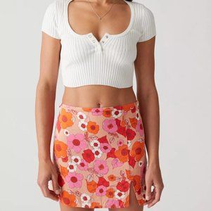 Urban Outfitters Rosie Notched Pelmet Mini Skirt